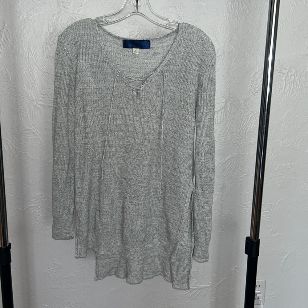 Light Gray Tunic Sweater